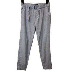 Vince light blue belted cotton slim tapered leg pants size S